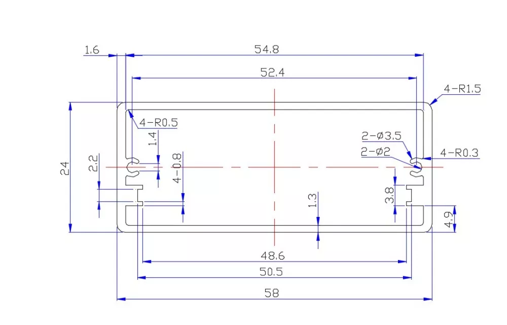 58×24mm GPS Module Aluminum Enclosure